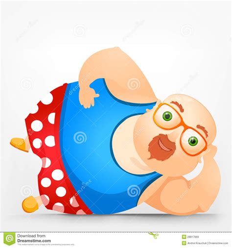 Cheerful Chubby Man Stock Vector Illustration Of Male 28817669