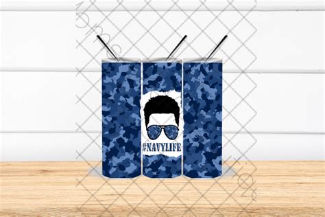 Navy Military Tumbler Dad Life Man Graphic By