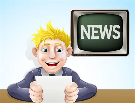 Cartoon News Reader Stock Illustrations 684 Cartoon News Reader Stock