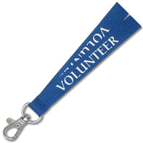 Pinmarts Blue Volunteer Lanyard 100 Pack