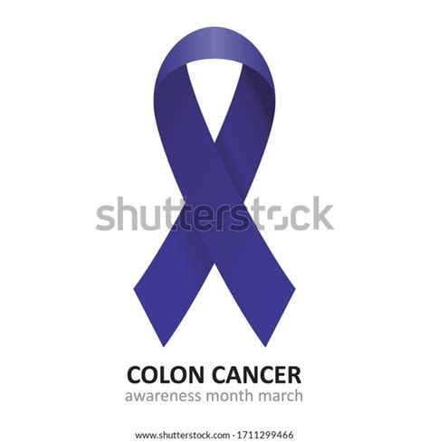 Colon Cancer Blue Ribbon Vector Stock Vector Royalty Free 1711299466