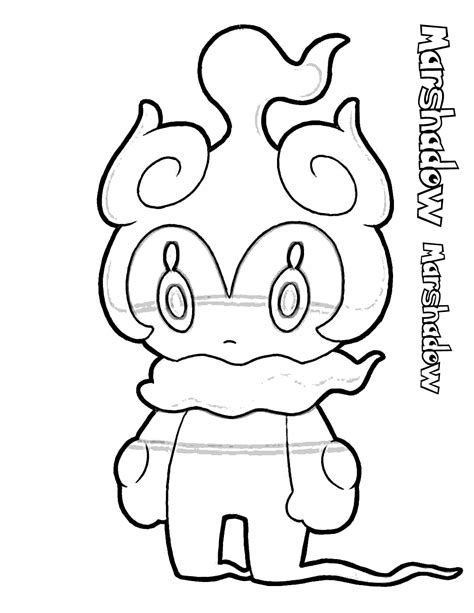 Jun 13, 2021 · pokemon coloring pages. Cute Marshadow Coloring Page - Free Printable Coloring ...