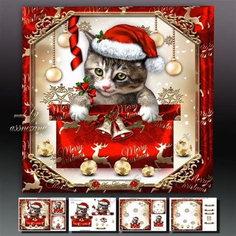 Festive Christmas Box With Pussy Cat Mini Kit Cup7313861641