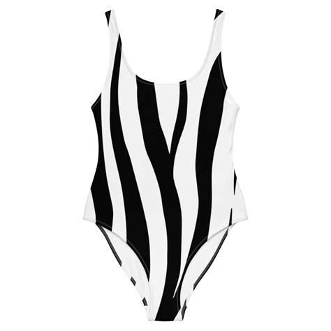 Zebra Print One Piece Swimsuit Suresong Music