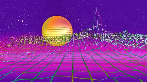Download Wallpaper 1600x900 Retrowave Art Retro Synthwave Sun