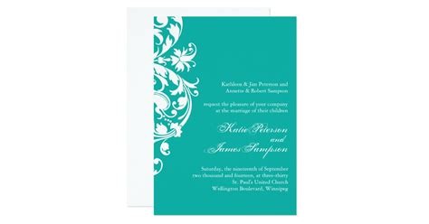 Classy Jade Wedding Invitations Zazzle