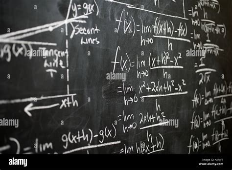 Calculus On Blackboard Stock Photo Alamy