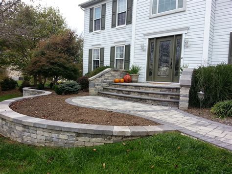 Paver Front Entryway In Woodstock Md Life Time Pavers
