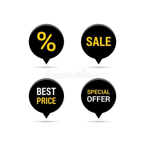 Sale Discount Icons Special Offer Price Signs Discount Best Price
