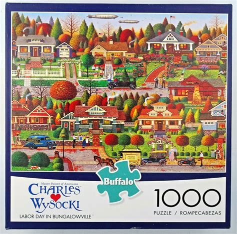 Charles Wysocki Labor Day In Bungalowville Buffalo Games 1000 Pc 26 X