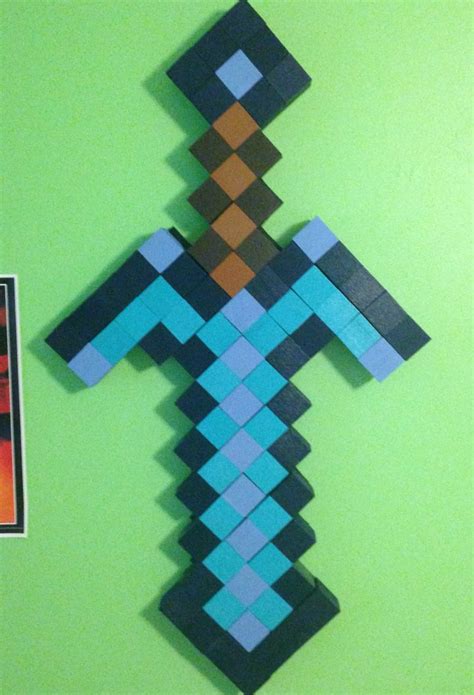 Diy Minecraft Diamond Sword Do It Yourself