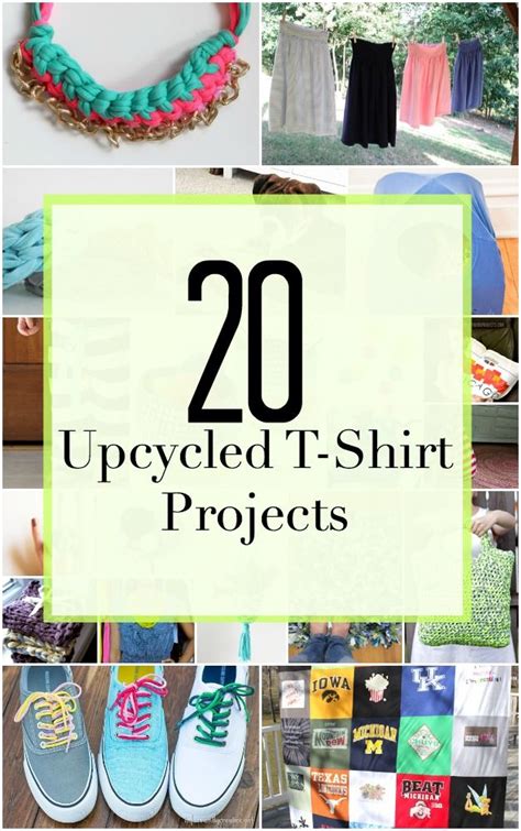 20 Diy Upcycled T Shirt Projects Tee Shirt Crafts Old T Shirts