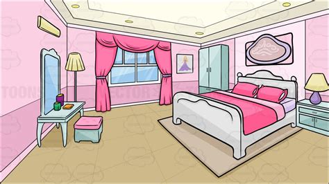 Bedroom Images Cartoon Vector Cartoon Illustration Interior Orange Blue Bedroom A Living