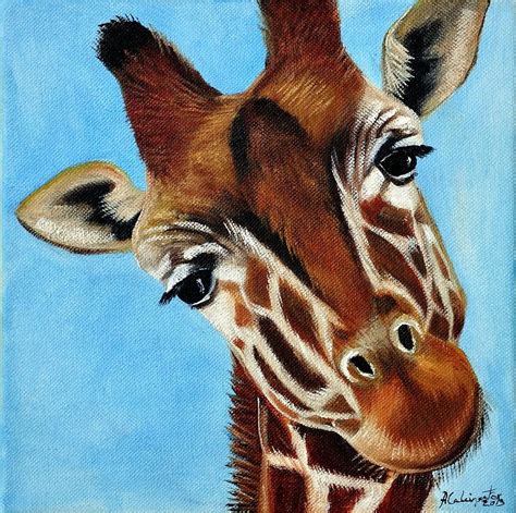 Baby Giraffe By Adriana Fox In 2020 Giraffe Painting Boy Art