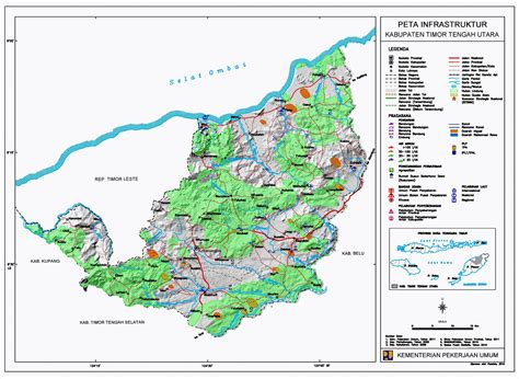 Kalimantan barat berbatasan dengan serawak (malaysia) di sebelah utara, kalimantan timur di sebelah timut, laut natuna dan selat karimata di ketiganya adalah provinsi kalimantan barat, kalimantan timur, dan kalimantan selatan. Peta Kabupaten Timor Tengah Utara