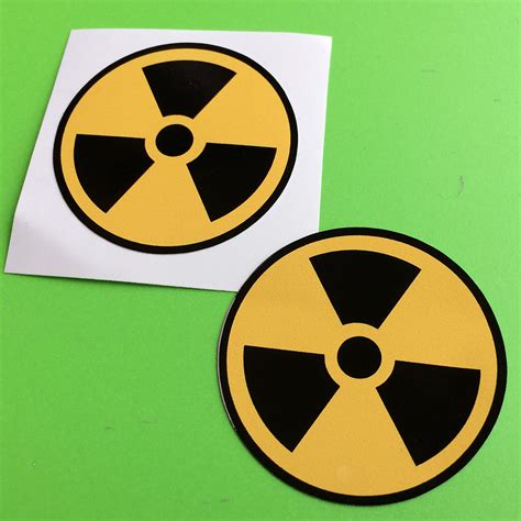 Radioactive Radiation Nuclear Safety Stickers Decal Heads Stickers