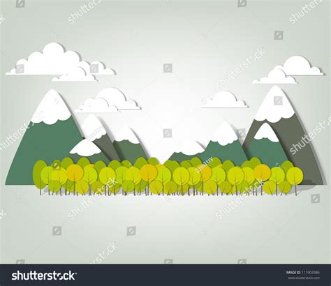 Mountain Landscape Vector Applique 111903386 Shutterstock