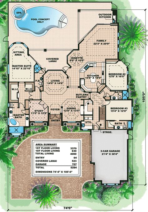 Cozy And Elegant Luxury House Plan 66011we