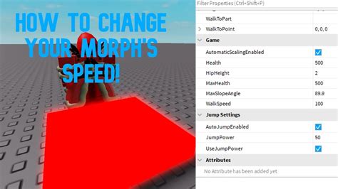 How To Change Morph Walk Speed Roblox Studio Youtube