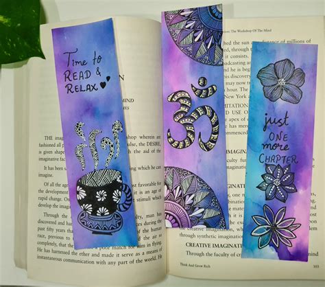 Mandala Bookmarks Set Of 3 Handdrawn Bookmarks Etsy