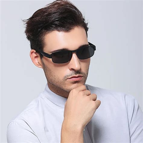 Classic Aluminum Men Sunglasses Polarized Goggles Rimless Square