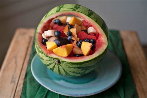 Watermelon Fruit Salad Basket Foodwise