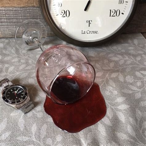 Fake Drink Spilled Wine Glass Home Staging Photo Prop Gag Etsy