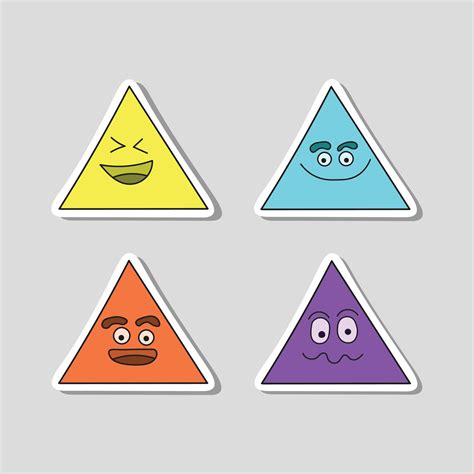 Doodle Triangle Face Expression Illustration 4804717 Vector Art At Vecteezy