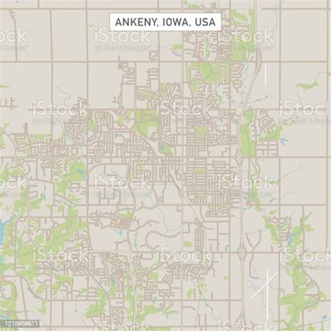 Ilustración De Ankeny Iowa Us City Street Map Y Más Vectores Libres De