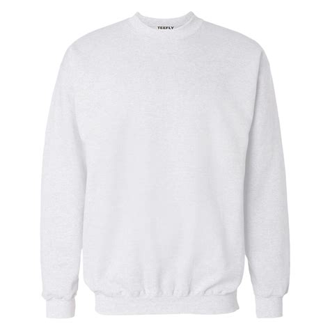 Plain White Sweatshirt Teefly