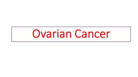 Study Guide Ovarian Cancer Hematology Oncology Study Questions
