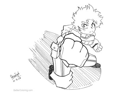 Please find out free printable my hero academia coloring sheet to print and color online. My Hero Academia Coloring Pages Deku by shadabs - Free ...