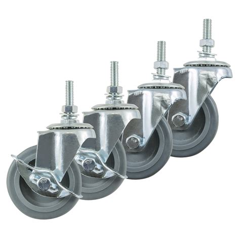 Houseables Caster Wheels Casters Set Of 4 75mm Heavy Duty Threaded