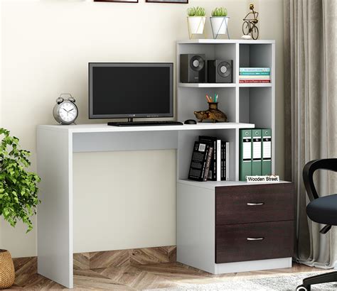 Buy Anvita Engineered Wood Study Table With Drawers And Open Shelves