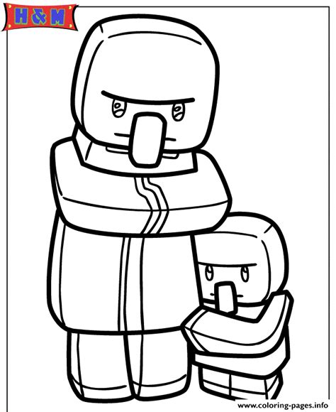 Villager Minecraft Free Coloring Pages