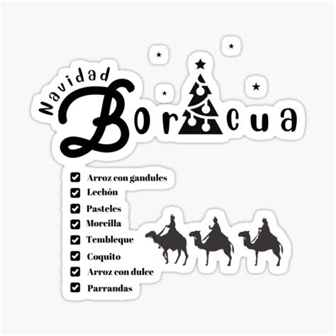 Navidad Boricua Design 2 Sticker By Sarahi50 Redbubble