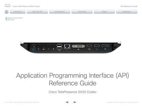 Cisco Telepresence Codec Sx20 Api Reference Guide Manualzz
