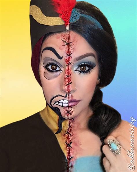 This Artist Frankensteins Herself Into Disney Princesses And Villains Disney Halloween Makeup