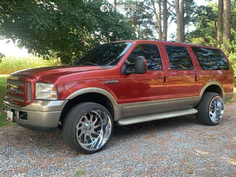 2005 Ford Excursion With 24x14 76 Xtreme Force Xf8 And 30535r24