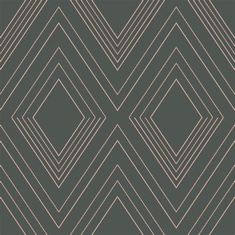 Alea Geometric Wallpaper Charcoalrose Gold Muriva 703042