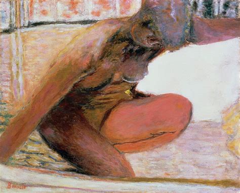 Nude Crouching In The Bath By Pierre Bonnard