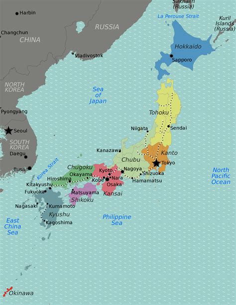 Large Regions Map Of Japan Japan Asia Mapsland Maps Of The World
