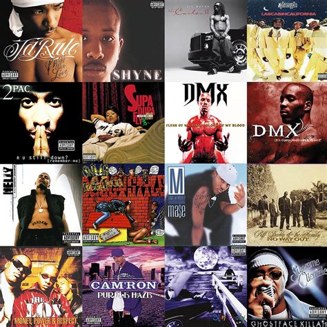 rap album cover art 90 s and 2000 s edition collage kit digital downloads 100 pcs 4 75 x 4 75