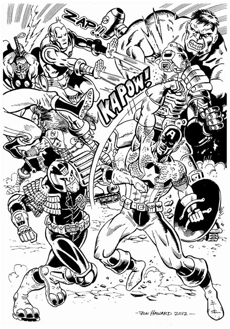 50 Avengers Comic Book Coloring Pages  Free Coloring Page