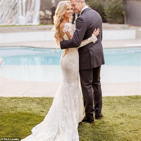 Christina El Moussa Is A Beautiful Bride In White Lace As She Kisses