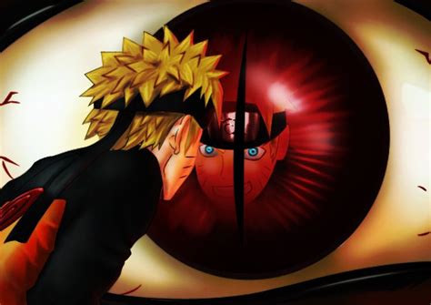 Naruto Looking Into Kuramas Eye Telling Him Hes Going To Change Him