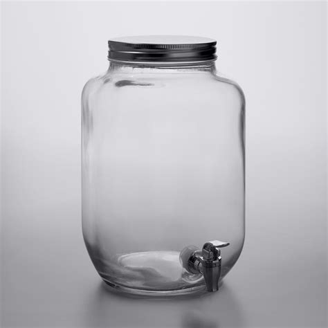 Mason Jar Beverage Dispenser 2 Gallon Glass