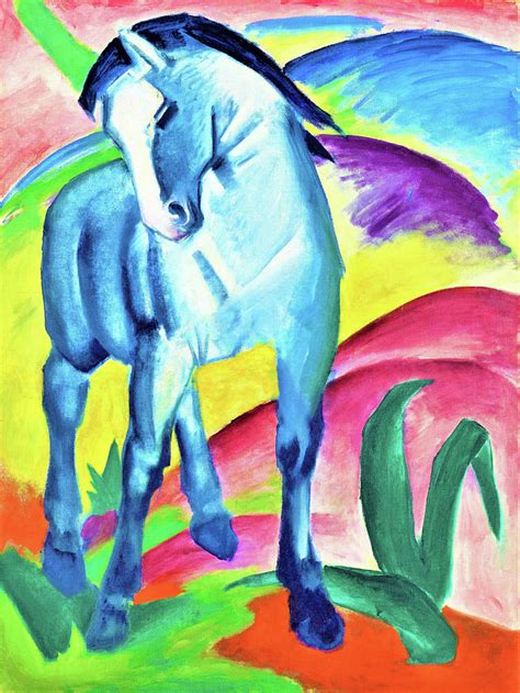 Digital Remastered Edition Blue Horse 1 Painting By Franz Marc Pixels