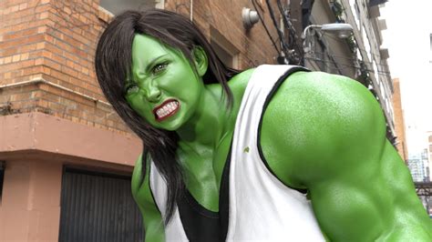 She Hulk Transformation Episode 27 Tifa Lockhart Turns Into She Hulk Celebrity She Hulk
