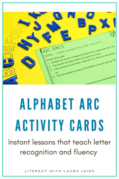 Alphabet Arc Activity Cards For Letter Recognition And Letter Naming